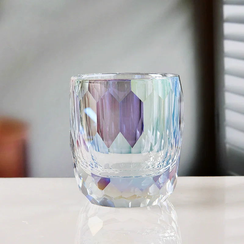 Japanese Handmade Carved Crystal Glass Whisky Glasses, Household Foreign Wine Glasses, Water Glasses, Gift Collection, 200ml